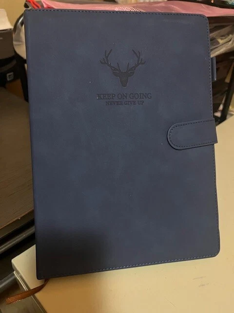 400 Pages Smooth Writing A4 Composition Notebook - Never Give Up Embossed Design - Image 1 of 4
