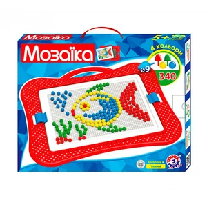 Mosaik-Spiel für Kinder 340tlg Steckspiel Steckmosaik Steckpins Steckkugeln  - Bild 1 von 3