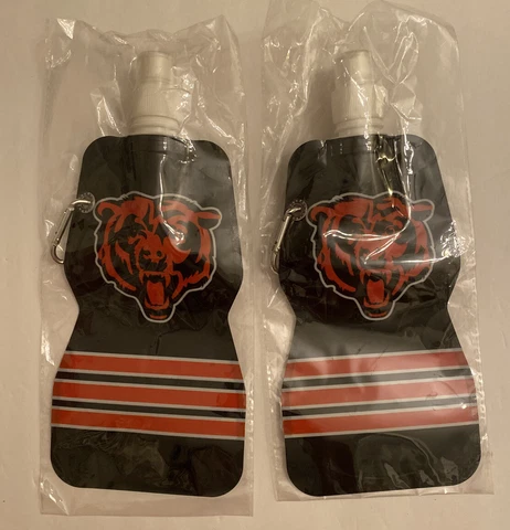 Chicago Bears Foldable Water Bottles 16 oz Constellation SAVEDAPLANET - Lot of 2 Cover