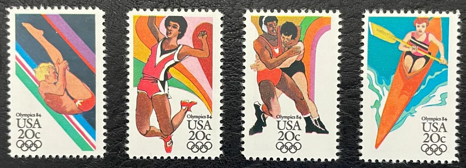 1984 Scott #2082-85 - 20¢ - LOS ANGELES SUMMER OLYMPICS - Set of 4 Singles - MNH - Image 1 of 1