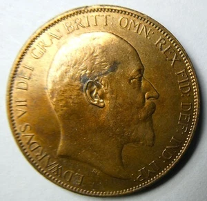 Great Britain 1906 EDWARDVS VII PENNY coin Mint Quality Lustrous Brilliant Unc - Picture 1 of 4