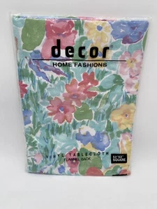 VTG 1994 Floral Square Easy Care Tablecloth Hidden Fruit Decor Home Fashions - Picture 1 of 3