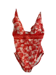 Michael Kors Beautiful 1 Piece Sangria(coral)&white Size 12 NWT Retail $130.00 - Bild 1 von 7
