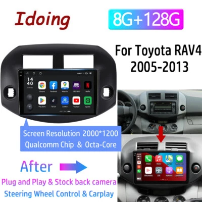 For Toyota RAV4 2007-2011 10.1" Car Radio Stereo Android 12 GPS Navi Wifi Player - Image 1 of 4