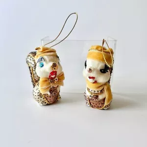Leewards Vintage Christmas Sequined Squirrel Ornaments - Picture 1 of 5