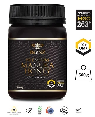 SAVING PRICE Manuka Honey 250+ BeeNZ | MGO263mg/kg | UMF™10+ | 500g - Image 1 of 4
