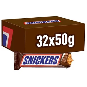 Snickers Schokoladenriegel Erdnüsse Karamell Schokolade Süßwaren 32 x 50 g - Bild 1 von 12