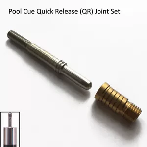 Compatible Uniloc QR - POLISHED Pool Cue Quick Release Joint Pin Stud Set - Picture 1 of 3
