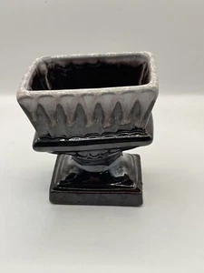 Japanisches Pflanzgefäß Vintage Indoor braun mit rosa Tropfglasur - Bild 1 von 9