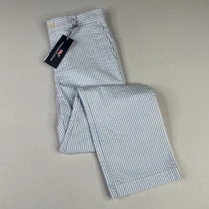 Vineyard Vines Seersucker Breaker Pants Ocean Breeze Boys Size 14 Striped Blue - Picture 1 of 7