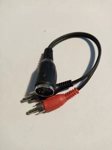 Cavetto Adattatore 2 X RCA Maschio - DIN 5 pin Femmina 20cm - Foto 1 di 2