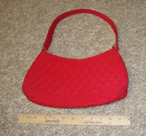 Vera Bradley Padded Red Fabric Shoulder Bag. Zipper Close - Picture 1 of 4