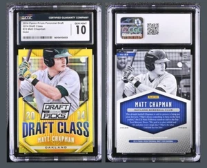 2014 Prizm Matt Chapman Gold Refractor Rookie 1/10 CGC 10 - Picture 1 of 1