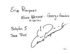 Eric Pierpoint Autographed Large Cut Signature Alien Nation George JSA AD30700