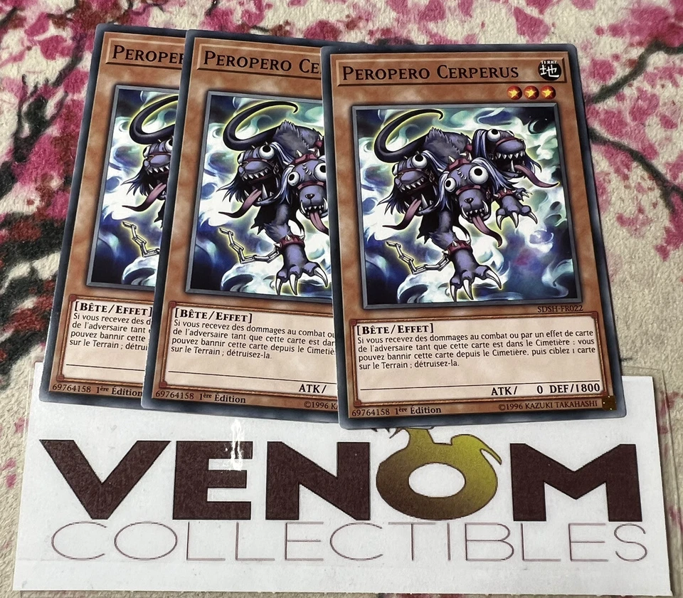3x (M/NM) - *FRENCH* Peropero Cerberus - SDSH-EN022 - Common 1st Edition YuGiOh - Image 1 of 1