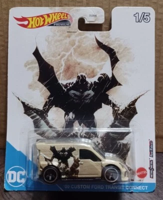 Hot Wheels '09 Custom Ford Transit Connect Tan #1  2022 Pop Culture: Batman  - Image 1 of 3