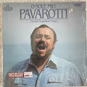 Vintage Pavarotti "O Sole Mio" Favorite Neapolitan Songs Lp W/ Lyric Sheet Mint - Picture 1 of 2