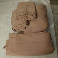 Vera Wang Sheet Set 100% Supima Cotton 600 tc 15" Deep Khaki Sand Tan - Queen