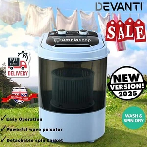3KG Mini Portable Washing Machine Spin Dry Shoes Clothes Travel Camping Caravan - Picture 1 of 9
