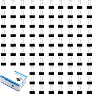 Mini Binder Clips Black Binder Clips Small Paper Clips 15mm 5/8 Inch 240 Pack - Picture 1 of 12