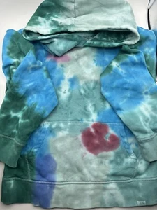 GAP KIDS TIE DYE HOODIE SWEATSHIRT SIZE 10 (L) BLUE GREEN EXCELLENT CONDITION - Picture 1 of 7