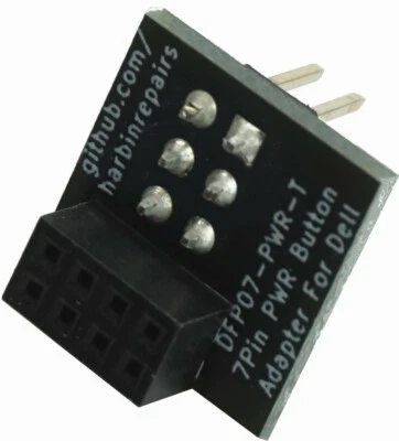 HARBIN REPAIRS 7 Pin Power Button/LED Front Panel Adapter For Dell Motherboards READ DETAILS