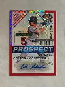 2024 Panini Prospect Edition Holo Rojo Power Colton Ledbetter Automático/99 Rayos - Imagen 1 de 2