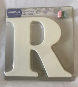 Decoración de pared con letras personalizables de madera blanca Babies""R""Us R 7,5 pulgadas - Imagen 1 de 4