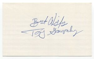 Tony Gonzalez Signed 3x5 Index Card Baseball Autographed Signature 