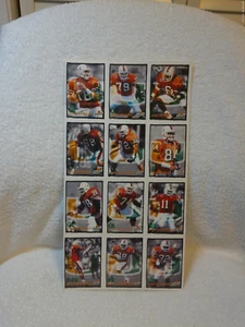 1997 Gatorade University Of Miami Hurricanes Card Sheet - Picture 1 of 4