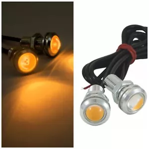 MINI FRECCE MOTO AUTO SCOOTER MINI LUCI UNIVERSALI A LED CROMATE LUCE ARANCIONE - Foto 1 di 4