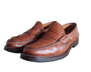 ALDEN H402 MAHOGANY ANILINE CAPE COD BROWN BEEFROLL PENNY LOAFER 12D Made in USA - Picture 1 of 11