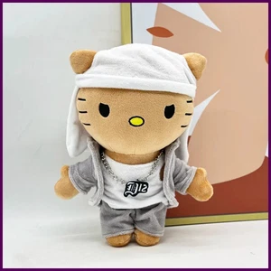 Selena Eminem Hello Kitty Muñeca de Peluche Sombrero Blanco Figura Juguetes de Peluche Lindo Gato Niños - Imagen 1 de 24