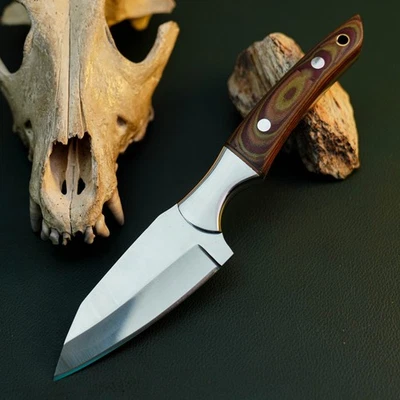 Gift-Ready 8.6" Damascus / Steel Knife Full Tang Hunt it Hunt + Leather Sheath - Image 1 of 4