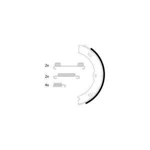 ✅91066800 BRAKE SHOE SET, PARKING BRAKE  TEXTAR NEU DE STOCK - Bild 1 von 2