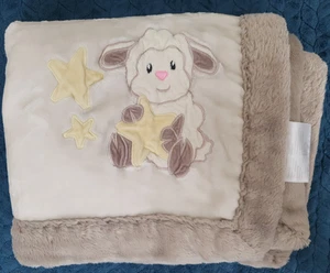 Little Miracles Costco Blanket lamb sheep star cream beige Used - Picture 1 of 7