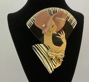 Art Deco Type Pin Brooch, Vintage 1970's - Picture 1 of 4