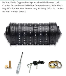 Da Vinci Code Mini Cryptex, Interesting Creative Romantic Birthday Gifts - Picture 1 of 5