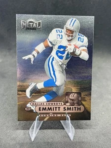 Carta Calcio 1998 Skybox Metal Universe #42 Emmitt Smith Dallas Cowboys - Foto 1 di 2