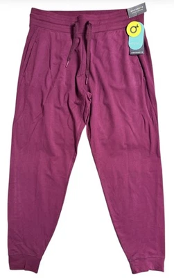 BNWT M&S Womens Goodmove Dark Mulberry Cuffed Joggers Bottom - UK Size 14 - Image 1 of 4