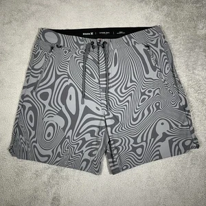 Roark Board Shorts Mens 33 Gray Layover Trail Nylon Swim Pockets Beach Surfing - Picture 1 of 14