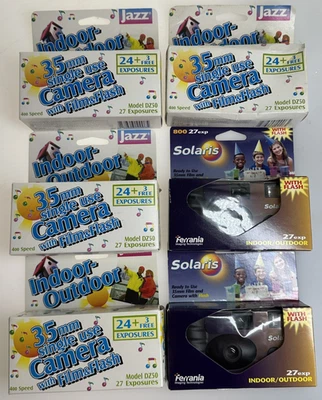 Lot of 6 disposable cameras 27 Exp New Old Stock Expired 2005-2007 - Image 1 of 3