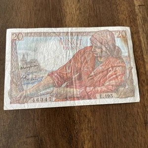 France 20 Francs 1949 Banque de France Bank Note - Picture 1 of 2