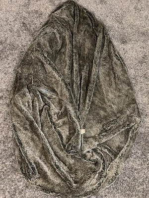 Pottery Barn Teen Tipped Faux Fur Bean Bag Chair Cover Brown Large 41" - Image 1 of 4