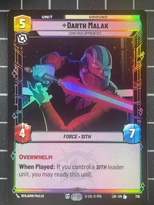 Star Wars Unlimited - Darth Malak Foil 736 - Picture 1 of 1