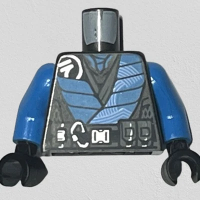 Lego® Ninjago Minifiguren-Torso 973pb4218c01 njo683 Nya schwarze Hände blaue Arm - Bild 1 von 2