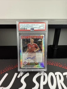 2024-25 Topps Chrome UCC Bastian Schweinsteiger Auto Toppsfractor /52 PSA 10 - Picture 1 of 2