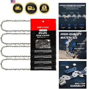 Chainsaw Chain 16 Inch Low Profile 3 8 LP Pitch .050 Gauge 4 Pack - Picture 1 of 9