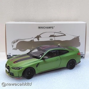 BMW M4 CSL 2023 MATT GREEN METALLIC MINICHAMPS 1/18 #110023020 - Picture 1 of 2