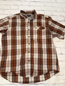 Wolverine XL Plaid Cotton Blend Button-Up Vented Work Shirt With Front Pocket - Picture 1 of 10